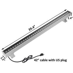 JSN&PC LED Wall Washer 36W IP65 Waterproof Outdoor Light for Advertising Boards, Billboard,Building Commercial Lighting (Warm White 3000-3200K)