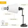 HAITRAL Adjustable Swing Arm Wall Sconces 2 Pack - Bedroom Wall Lamps with White Shade& Black Metal, Plug in& Hardwire Modern Wall Lamps for Bedside, Farmhouse, Kitchen, Bedroom(Bulb is Not Included)