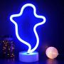 YIVIYAR Ghost Neon Night Light LED Sign, USB/Battery Ghost Decor Halloween Party Decorations Halloween Office Decorations Halloween Home Decor Halloween Decorations Indoor Halloween Party Decor(Ghost)