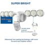 SANSI LED Security Lights Outdoor, Motion Sensor Flood Light, 45W (600W Equiv.) 6000lm, Super Bright, Dusk to Dawn Lights with Wide Angle Illumination, IP65 Waterproof, 5000K Daylight, White