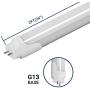 2FT LED Tube Light Bulb,9W(25W Equiv),Daylight 5000K,1350 LM Super Bright,F17T8 F18T8 F20T10/CW Fluorescent Replacement,Single-end Powered,Ballast Bypass,2 Foot LED Bulb for Kitchen Bedroom - 4 Pack