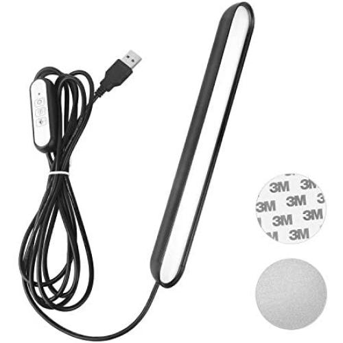 Semdisan USB Strip Light Bar for Desk, 8W Reading Light for Dorm, Strips LED Light for Bed, Night Light Closet Wardrobe, TV Computer Backlight with 3 Colors 4 Brightness Levels