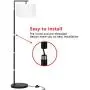 Congratsu Modern Floor Lamp with Linen Drum Shade Black Mid Century Indoor Pole Light with Edison E26 Base Nursery Standing Tall Lighting for Living Room Bedroom Office Congratsu Modern Floor Lamp with Linen Drum Shade Black Mid Century Indoor Pole Light with Edison E26 Base Nursery Standing Tall Lighting for Living Room Bedroom Office