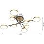 Sunny Lingt 8 Lights Sputnik Chandelier, Nordic Postmodern Black Gold Ceiling Lighting Fixture, Mid Century Semi Flush Mount Pendant Lamp, for Dining Room Living Room Kitchen Foyers