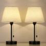 Bedside Lamps Set of 2, Small Table Lamp Modern Nightstand Lamps with USB Charging Ports Fabric Shades for Home, Bedroom, Living Room, Office or College Dorm Bedside Lamps Set of 2, Small Table Lamp Modern Nightstand Lamps with USB Charging Ports Fabric Shades for Home, Bedroom, Living Room, Office or College Dorm