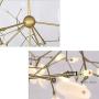 Modern Firefly Chandeliers, Sputnik Firework Chandelier with 27/36/45/54/63 G4 Blub, LED Ceiling Light Island Chandelier Fixture for Dining/Living Room, Study, Bedroom (63 Heads)