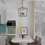 Alinhome 4-Light Chandelier, Rustic Chandelier, Black Dining Room Chandelier, Rustic Metal Pendant Light, Vintage Pendant Hanging Light,Ceiling Light Fixture for Dining Room, Kitchen Island