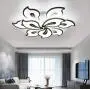 LAKIQ Modern LED Ceiling Light Flush Mount Multi Lights Acrylic Close to Ceiling Chandelier Lighting Fixture Flower Shade for Living Room Bedroom Dining Room (9 Lights, White Light)