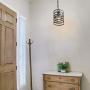 LNC Pendant Lighting for Kitchen Island, Rustic Farmhouse Pendant Light for Dining Room with Dark Silver Painted Finish, W 7'' x H 12''