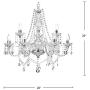 Saint Mossi Modern Contemporary Elegant Crystal Glass Chandelier Pendant Ceiling Lighting Fixture - 9 Lights