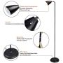 DLLT Modern Reading Floor Lamp, Crafts LED Floor Lamps with Adjustable Neck, 3000K Warm White, Super Bright LED Floor Task Light for Living Room,Bed Room,Office, Black(Bulb Include)