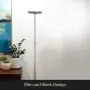Brightech Sky Flux - The Very Bright LED Torchiere Floor Lamp, for Your Living Room & Office - Halogen Lamp Alternative with 3 Light Options Incl. Daylight - Dimmable Modern Uplight - Nickel