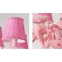 Crystal Chandelier Macaron Pendant Light Creative Ceiling-Lamp Bedroom Candle Chandeliers Pink 5 Lights