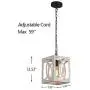 Wood and Metal Chandelier Square 1-Light Adjustable Height Ceiling Pendant Light Dining Room Lighting Fixtures Hanging,Living Room Light ,Kitchen Chandelier UL Listed Wood and Metal Chandelier Square 1-Light Adjustable Height Ceiling Pendant Light Dining Room Lighting Fixtures Hanging,Living Room Light ,Kitchen Chandelier UL Listed