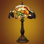 Tiffany Table Lamp Cover Colored Glass Lamp Shade Mediterranean Style Lampshade for Table Lamp Bedroom Dining Room (025)