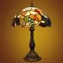 Tiffany Table Lamp Cover Colored Glass Lamp Shade Mediterranean Style Lampshade for Table Lamp Bedroom Dining Room (025)