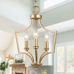 KSANA Gold Chandelier, Small Pendant Light for Kitchen Island, Dining & Living Room