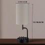 Dreamholder Table Lamp with 3 USB Charging Ports, Modern Desk Lamp with AC Outlet and Phone Stands, Perfect Bedside Lamp for Bedroom, Living Room, Office (Pack of 2)