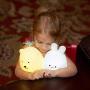 Lumipets Bear Night Light for Kids Cute Silicone LED Animal Baby Nursery Nightlight Which Changes Color by Tap - Portable and Rechargeable Gift Lamps for Toddler and Kids Bedroom