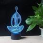 ZLHLL Acrylic 7 Color Meditation Yoga 3D LED nightlight of Bedroom lamp livingroom Lights Desk Table Decoration Night Light