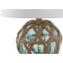JONATHAN Y JYL1085A Andrews 21.5'' LED Glass/Rope Lamp Coastal,Contemporay,Transitional for Bedroom, Living Room, Office, College Dorm, Coffee Table, Bookcase, Aqua
