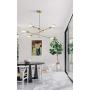 Sputnik Chandelier Modern 6 Lights Plating Brass Century Pendant Lighting Gold Ceiling Light Bedroom Fixture for Hallway Bar Kitchen Dining (6light)