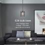 VINLUZ One Light Indoor Mini Pendant Lighting Oil Rubbed Bronze Chandeliers Industrial Farmhouse Ceiling Light Fixtures Hanging for Kitchen Dining Room