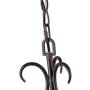 LALUZ Dining Room Chandelier Farmhouse Lighting Fixture Hanging with Crystal Pendants, 28” L x 25.5” H, Bronze