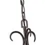 LALUZ Dining Room Chandelier Farmhouse Lighting Fixture Hanging with Crystal Pendants, 28” L x 25.5” H, Bronze