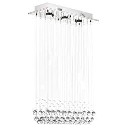NOXARTE Modern K9 Crystal Chandelier Lighting Raindrop Flush Mount LED Ceiling Light Fixture for Dining Room Bedroom Kitchen Island