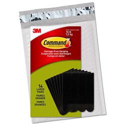 Command PH206BLK-14NA Picture Hanging Strips, Heavy Duty, Large, Black, Holds 16 lbs, 14 Pairs