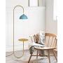 Hsyile KU300240 Modern Standing Light for Bedroom & Living Room Floor Lamp with a Table,LED Floor Lamp for Reading - Brushed Brass Finish and Blue Lamp Shade - Bulb Included Hsyile KU300240 Modern Standing Light for Bedroom & Living Room Floor Lamp with a Table,LED Floor Lamp for Reading - Brushed Brass Finish and Blue Lamp Shade - Bulb Included