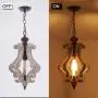 HMVPL Wooden Pendant Lighting Fixtures, Farmhouse Swag Chandeliers Industrial Hanging Ceiling Lamp for Kitchen Island Dining Room Bedroom Foyer Front Door Hallway
