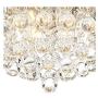 Regina Modern Ceiling Light Flush Mount Fixture Brushed Nickel 15 1/4'' Wide Crystal Droplets for Bedroom Kitchen Living Room Hallway Bathroom - Vienna Full Spectrum
