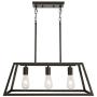 ELUZE 3-Light Farmhouse Chandeliers, Rustic Kitchen Island Lighting, Vintage Oil Rubbed Bronze Pendant Light Fixtures for Foyer Living Room, Kitchen Island, Dining Room, Bedroom