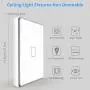 LED Ceiling Light Fixtures Flush Mount 12.8inch 24W Bright White Square LED Ceiling Lamp 5000K, Airand 2050LM Daylight Waterproof Bathroom Ceiling Light for Kitchen Hallway Porch Living Room Bedroom