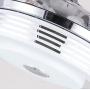 Healer Bluetooth Ceiling Fan with Remote Control and 3 Lights Level, 42 Inch Modern Invisible Retractable Chandelier Fans with 3 Speed and Play Music Fix for Dining/Living Room