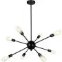 T&A 8 Lights Modern Metal Sputnik Chandelier,Mid Century Ceiling Light Fixture Industrial Style Pendant Lighting for Kitchen Living Room Dining Room(Matte Black) T&A 8 Lights Modern Metal Sputnik Chandelier,Mid Century Ceiling Light Fixture Industrial Style Pendant Lighting for Kitchen Living Room Dining Room(Matte Black)