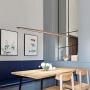 BYSUN Modern Design Pendant lamp LED Pendant lamp Made of Wood Pendant lamp dimmable Pendant Lamps Height Adjustable Chandelier Dining Room Bedroom Interior lamp Decorative Lighting 130cm x 6.