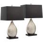Marco Modern Table Lamps Set of 2 with Black Rectangular Shade for Living Room Family Bedroom Bedside Nightstand Office - Regency Hill
