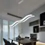 Modern LED Pendant Lighting with Remote Control, Acrylic Ceiling Lighting Fixture, Adjustable Height Chandeliers Hanging Light for Bedroom Living Room Dining Room Kitchen Island,120cm