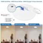 15.8 Inch Dimmable LED Flush Mount Ceiling Light 24W 3000K-4000K-5000K Selectable - Super Bright Mordern Slim Large Surface Mount LED Ceiling Light Round for Kitchen Bedroom Dining Room - 2 Pack