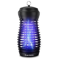 EverJoice 2021 Bug Zapper Electronic Mosquito Killer,Insect Trap Outdoor,Insect Killer Waterproof Indoor Outdoor,High Powered Electric,Hangable for Backyard, Patio, Large