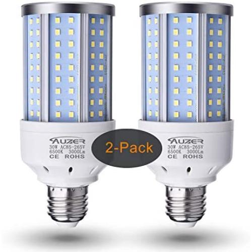 Auzer 30W (200W Equivalent), Daylight, E26 Standard Base, LED Corn Light Bulb | 2-Pack