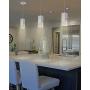 Ken & Ricky Pendant Lighting, Modern Hanging Ceiling Fixture with Crystal Bubble Glass in Chromed Finish, Adjustable Length for Kitchen Island, Living Dining Room