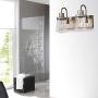 YAOHONG 2-Lights Wall Light / Bathroom Vanity Light, Industrial Wall Sconce in Satin Nickel with Clear Glass Shades Wall Mount Light Fixtures for Living Room Bathroom Kitchen