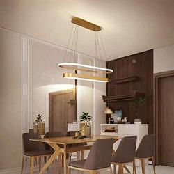 Dimmable with Remote Controller Modern Pendant Lights Led for Living Room Office Reading Chandeliers Home Lighting Lamp Gold