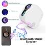 Star Projector Night Light Bluetooth Music Speaker , AIRIVO Nebula Light Projector with Remote Control, Galaxy Projector for Bedroom Ceiling for Adults Kids (White)