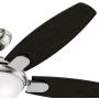 Hunter 54 in. Contemporary Ceiling Fan in Brushed Nickel with LED Light and Remote Control (Renewed)