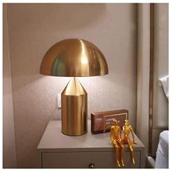 HMKJ Looks Great Light Fixture Minimalist Postmodern Table Lamps for Living Room Bedroom Bedside Lamp Nordic Simplicity Mushroom Home Deco Table Light Fixtures (Color : Gold, Size : Large)